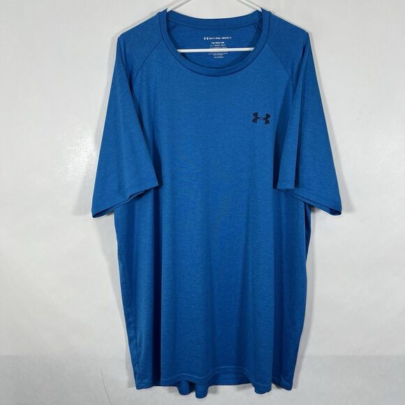 Under Armour The Tech Tee T Shirt Mens Size 3XLT Light Blue Short Sleeve Stretch - Picture 1 of 10